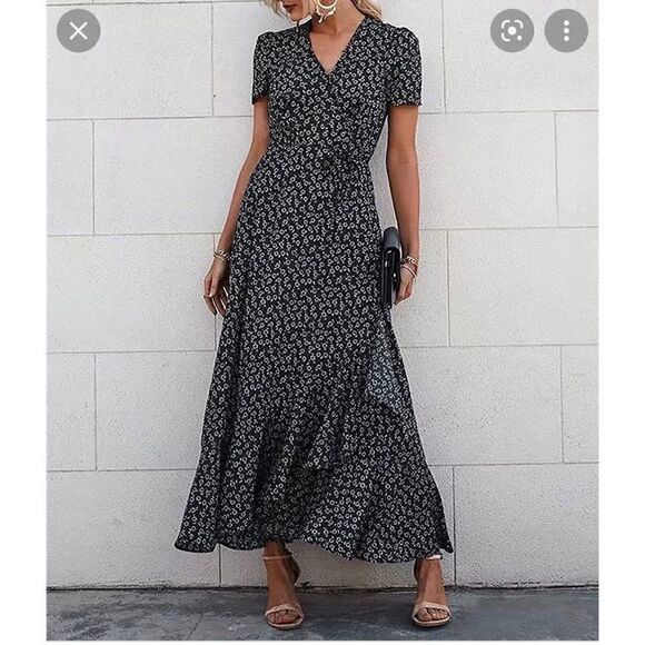 Free People - Lost + Wander Araceli Wrap Maxi Dress size SP - Picture 12 of 15